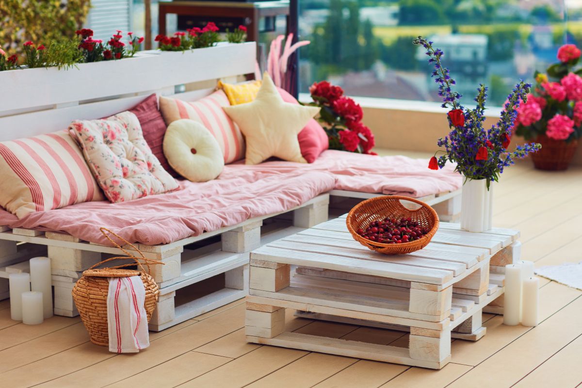 riciclo creativo per arredo giardino