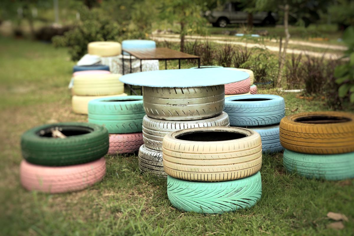 arredo giardino con riciclo creativo