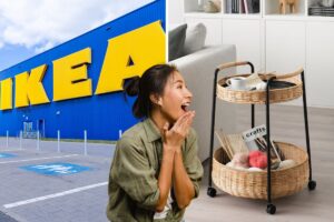 ikea carrello in rattan