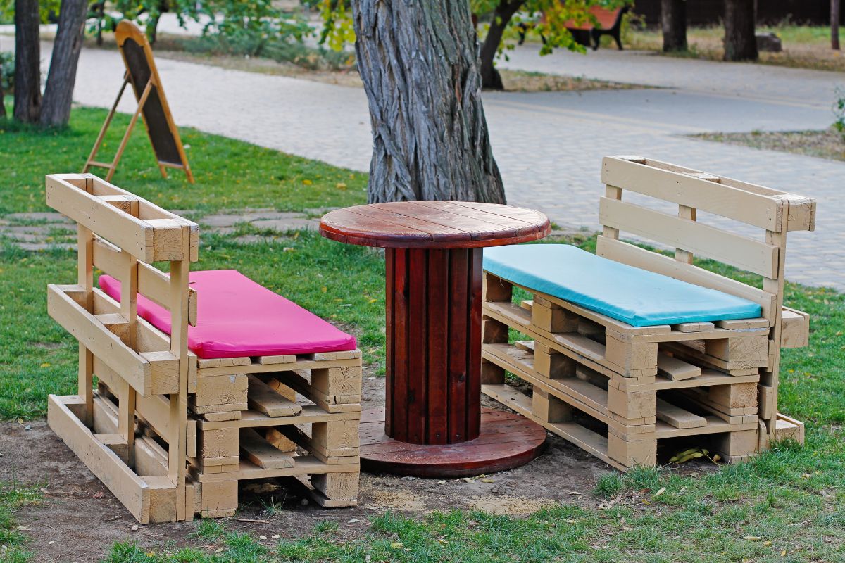 bobine di legno riciclo creativo fai da te