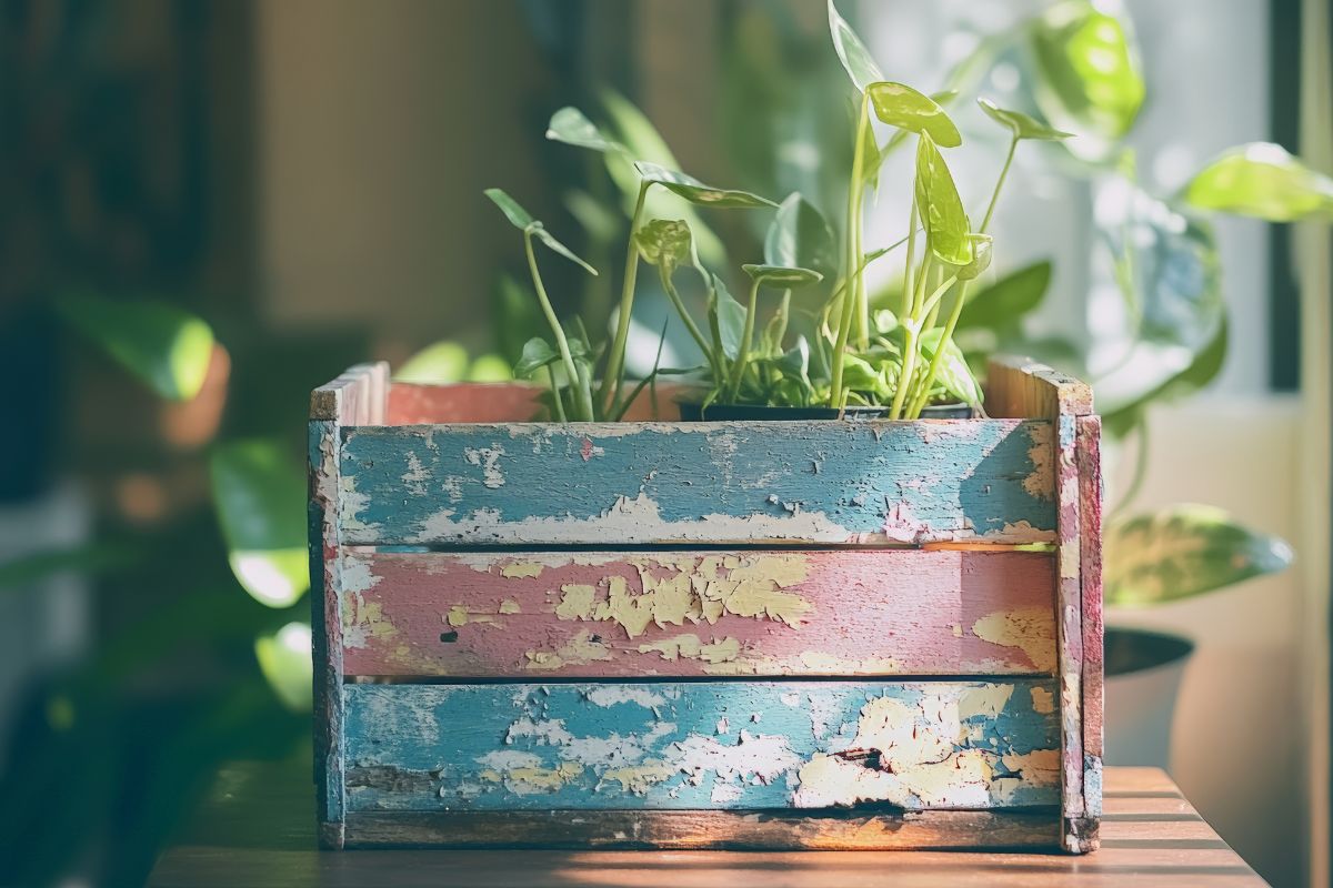 cassetta di legno decorazione shabby chic