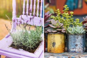 arredare il giardino con il riciclo