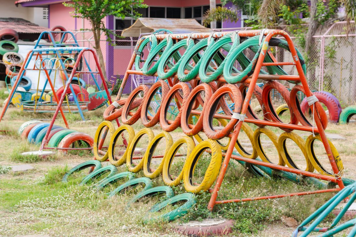 riciclo creativo per arredo giardino