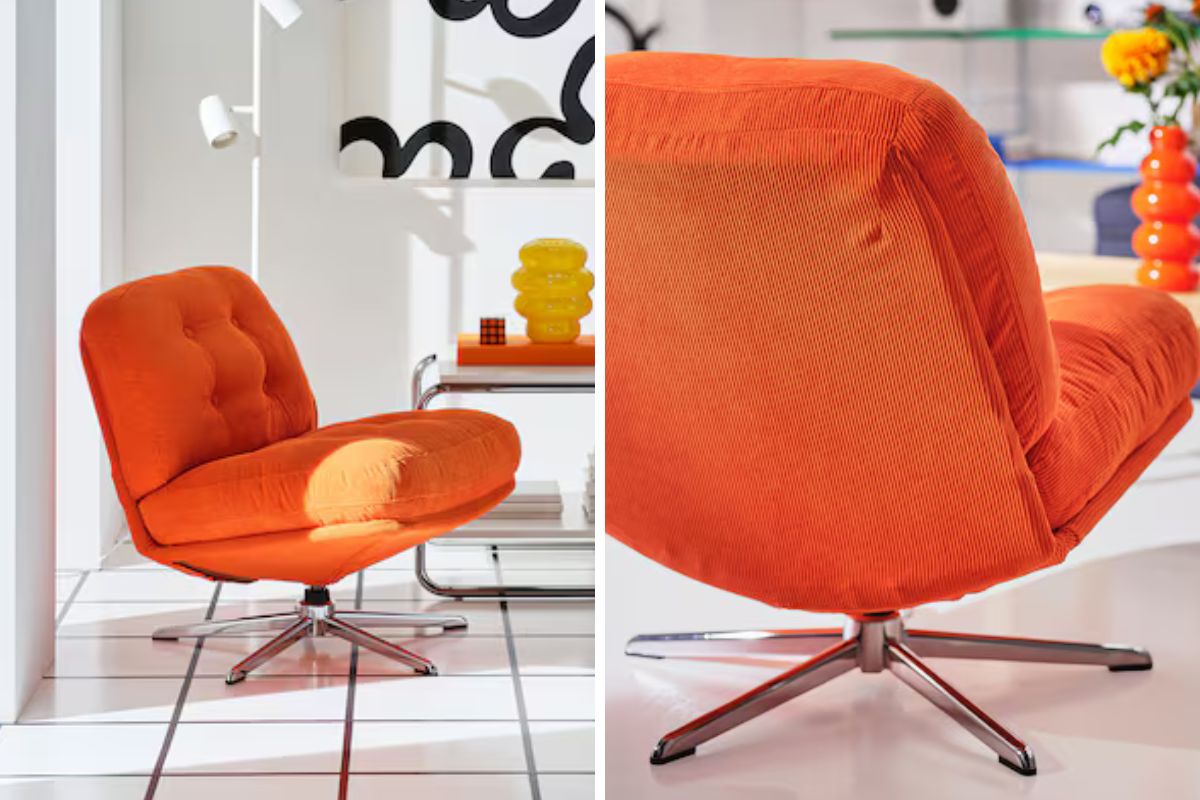 poltrona girevole dyvlinge ikea per salotto