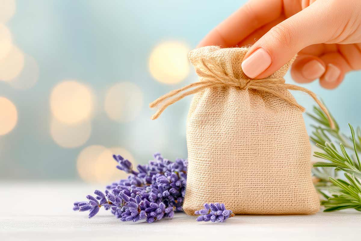 sacchetti profumati con lavanda o rosmarino