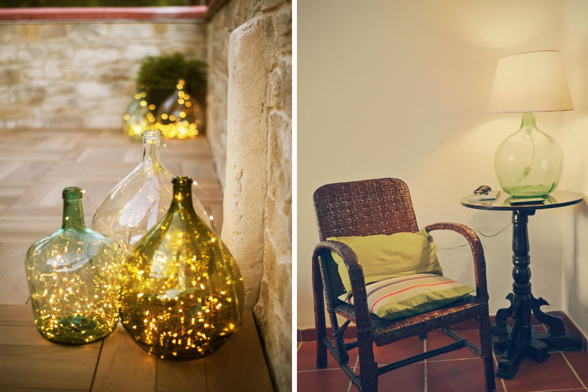 damigiane luminose fai-da-te