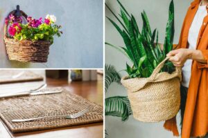 riciclo vimini decorazioni per casa