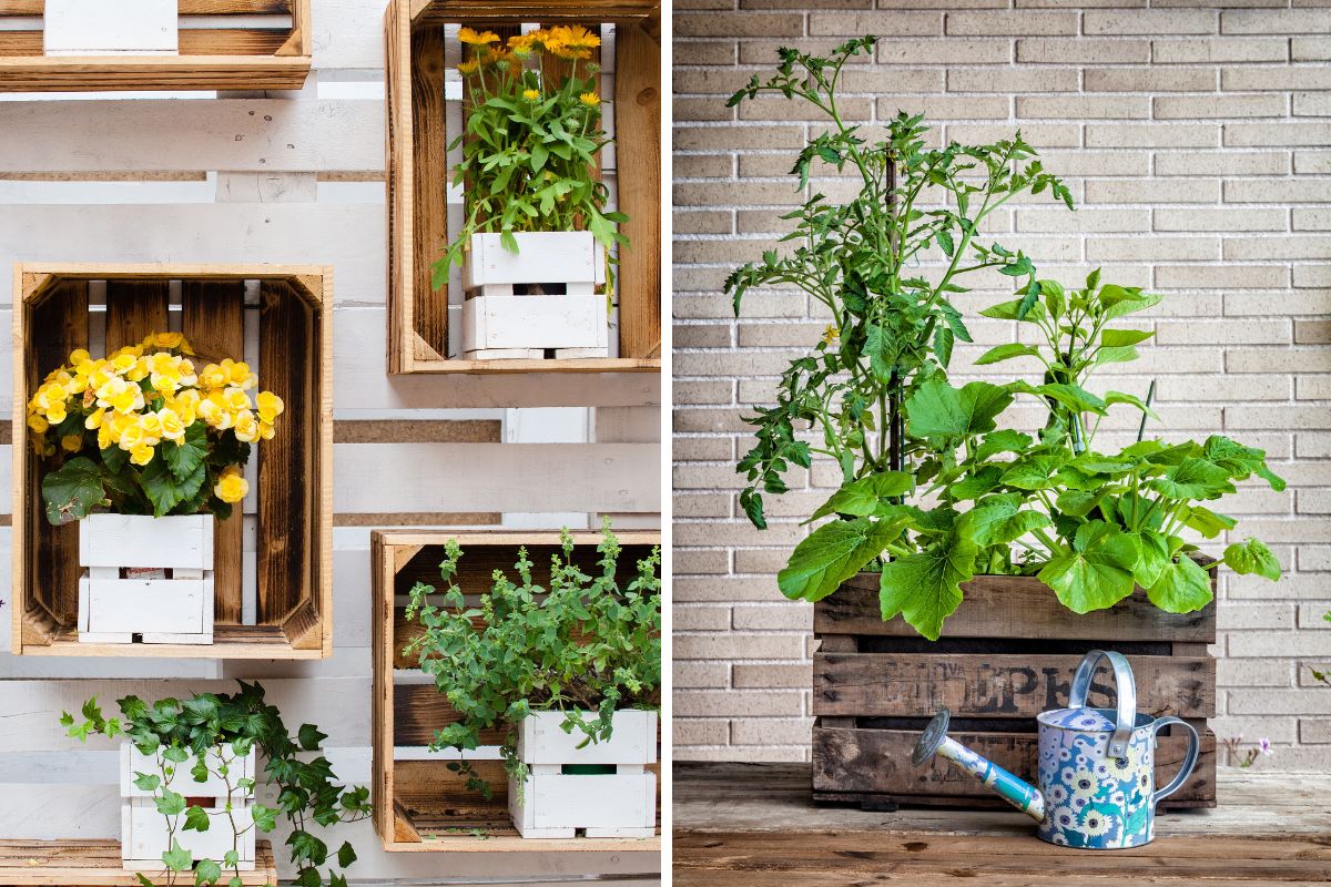 cassette di legno per arredare balcone e giardino