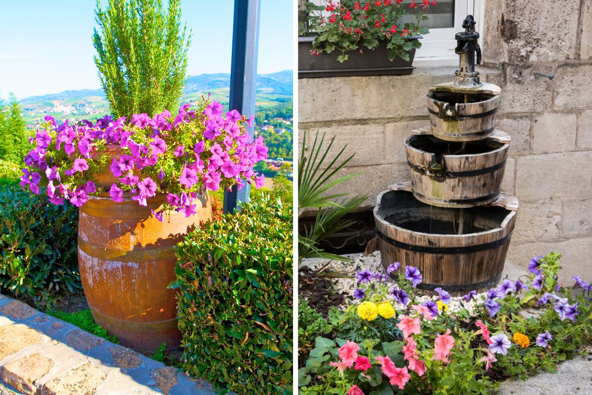 idee arredo con botti da vino