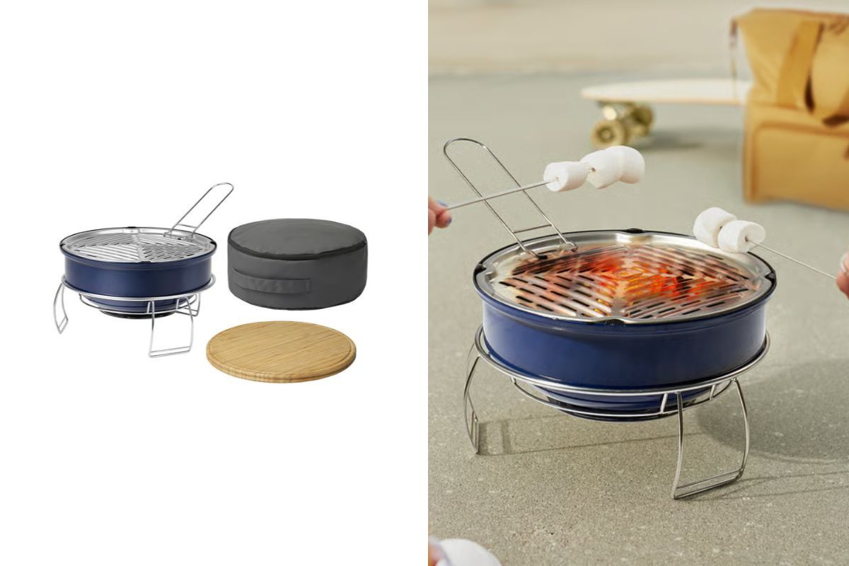 barbecue portatile a carbonella strandön di ikea