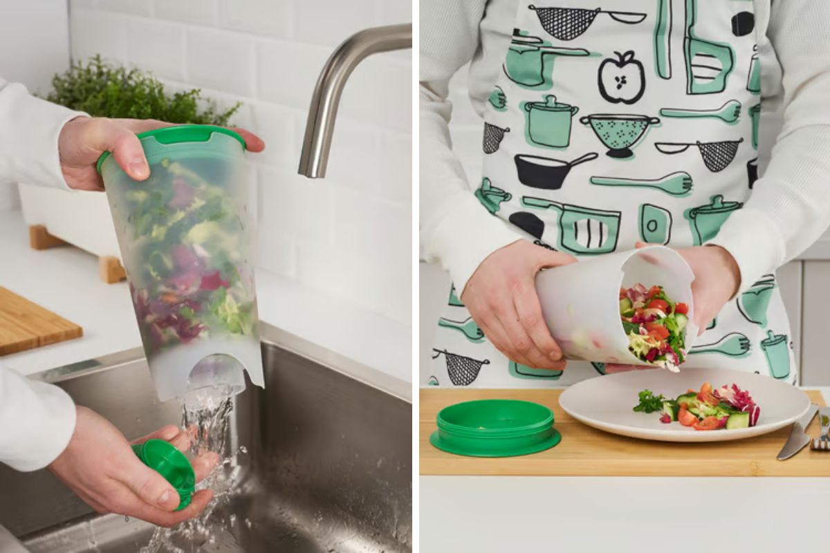 shaker per insalata con colino ikea
