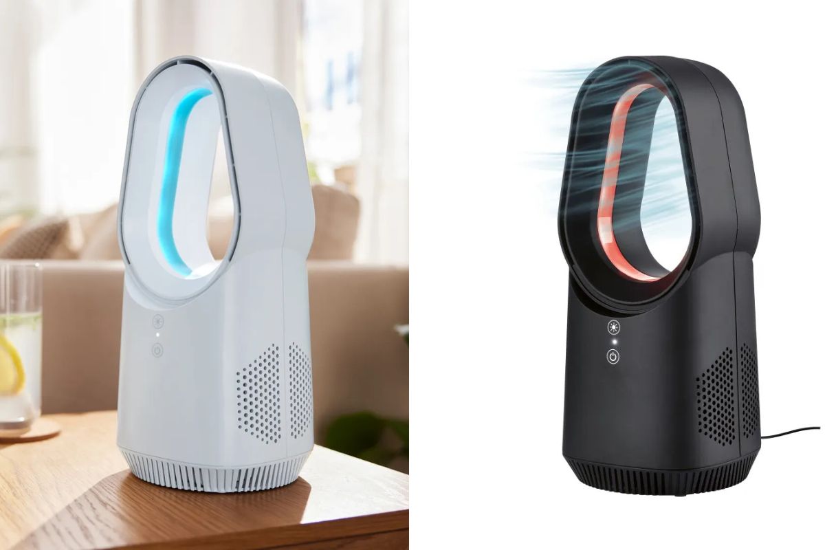 mini ventilatore da tavolo con led da lidl