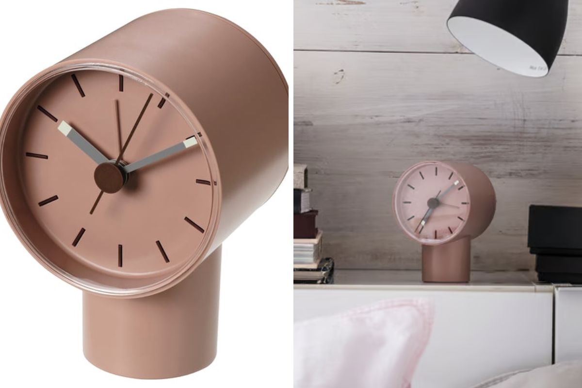 sveglia analogica rosa bondtolvan di ikea