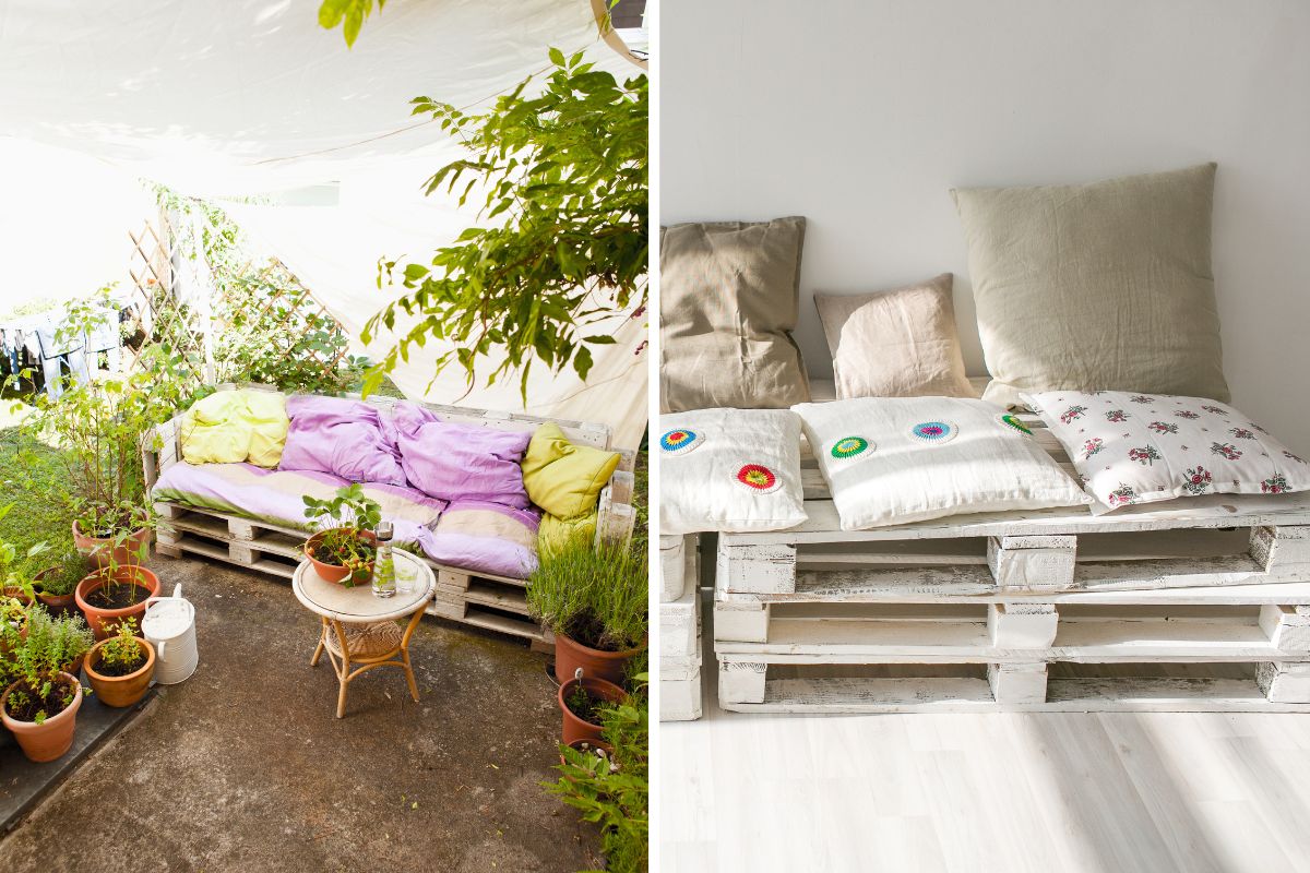 arredo giardino con pallet