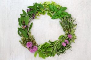 ghirlande con erbe fresche
