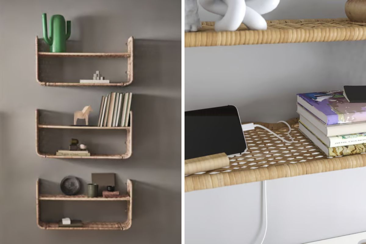 mensola in rattan di ikea