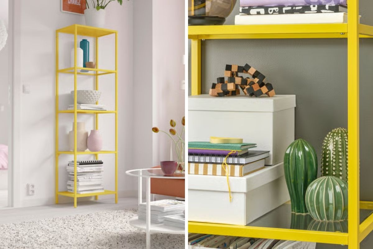 scaffale giallo vittsjö di ikea
