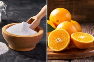 bicarbonato e succo d’arancia funziona per pulire i mobili