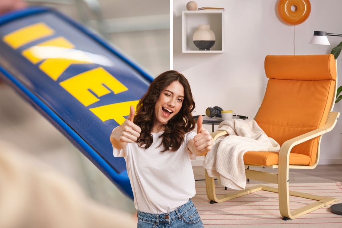 ikea poltrona arancione
