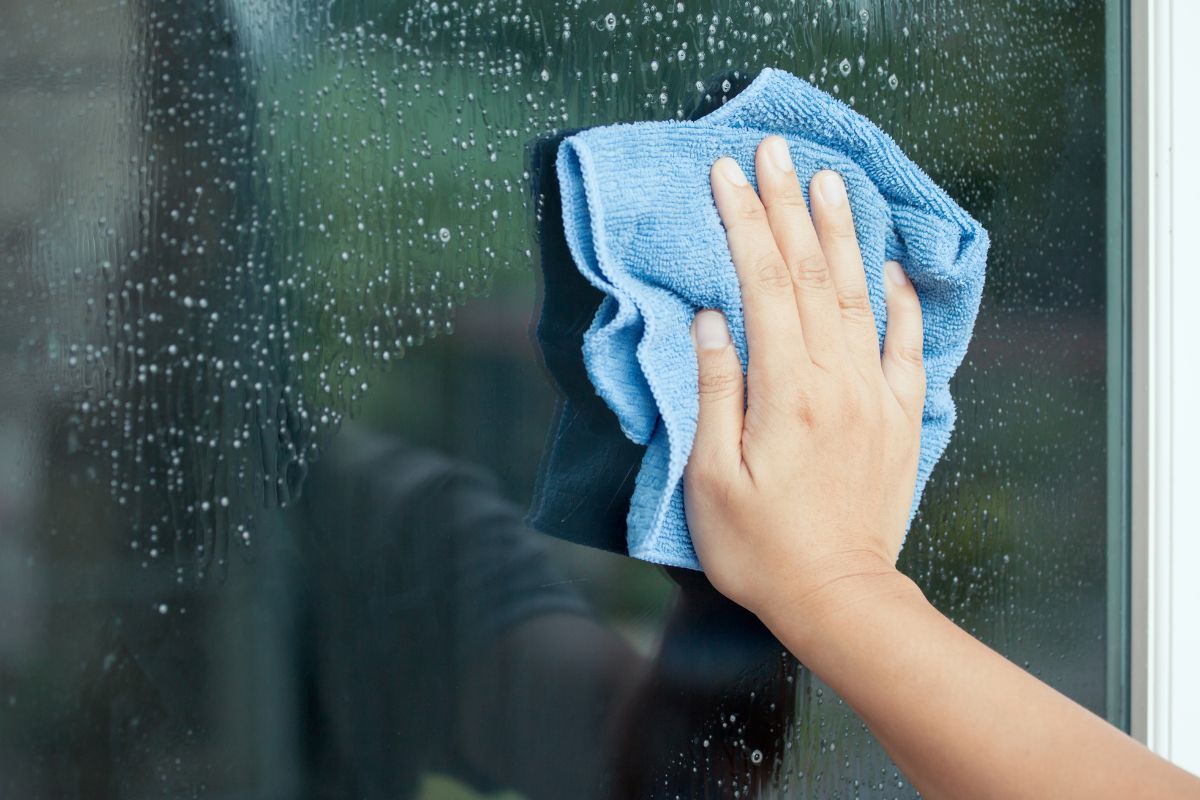 acqua frizzante per vetri brillanti senza aloni
