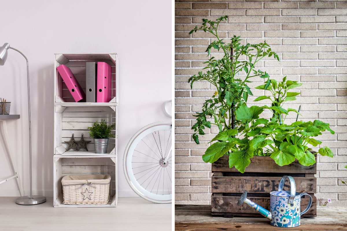arredare casa con le cassette in legno