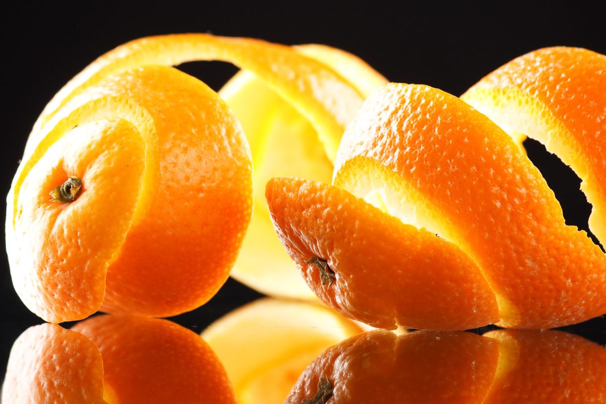 scaccia formiche con buccia d’arancia nel vaso