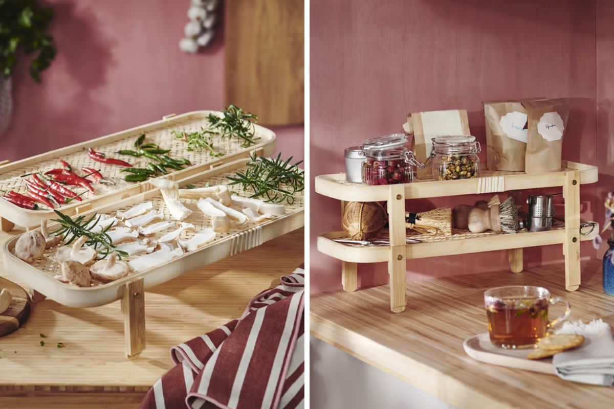telaio essicca alimenti in bambù di ikea