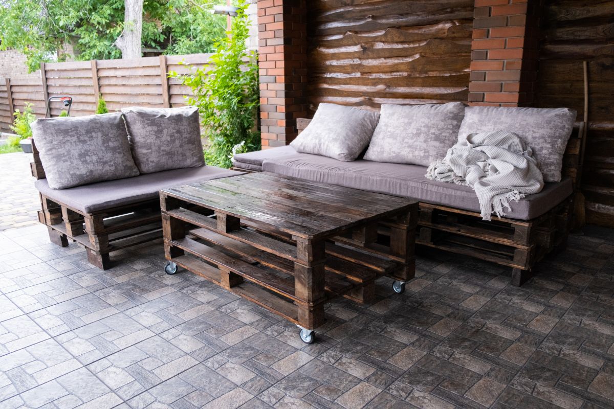 pallet per mobili da esterno